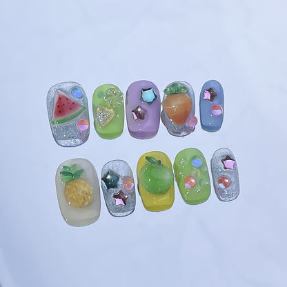 Fruit Nail Designs Jelly 3D Short