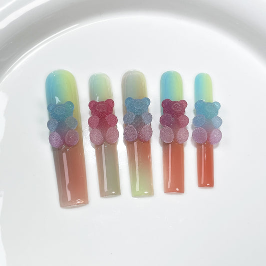 Gummy Bear Nails Pastel Candy Long