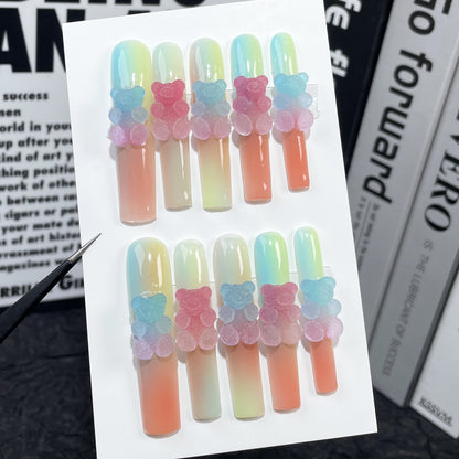 Gummy Bear Nails Pastel Candy Long