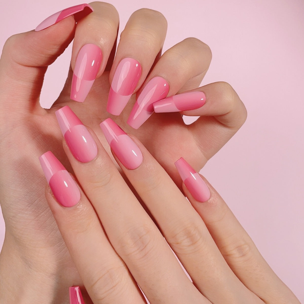 Illusion Nails French Hot Pink Ombre