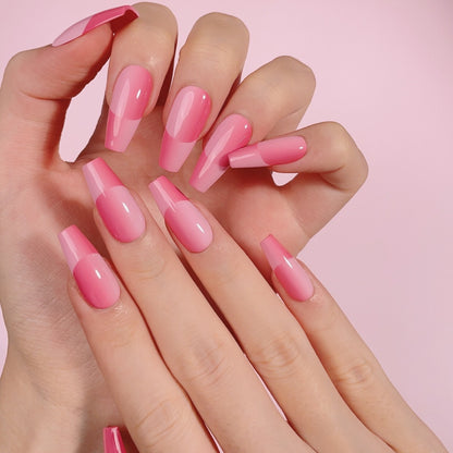 Illusion Nails French Hot Pink Ombre