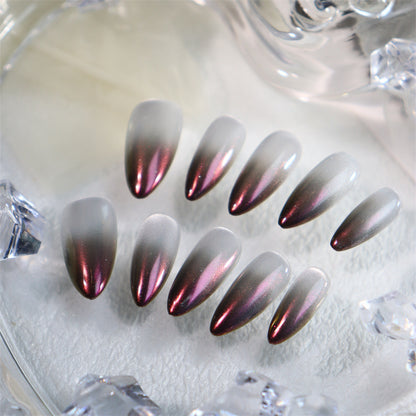 Chrome Nails Ombre Almond Press on