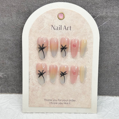 Beach Palm Tree Nails Aura Hawaii