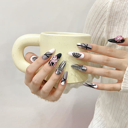 Spider Nail Art Metallic 3D Goth