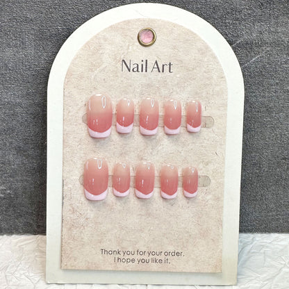 Short Square French Ombre Nails Press on