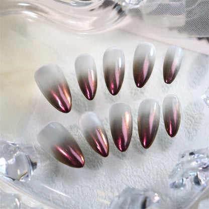 Chrome Nails Ombre Almond Press on