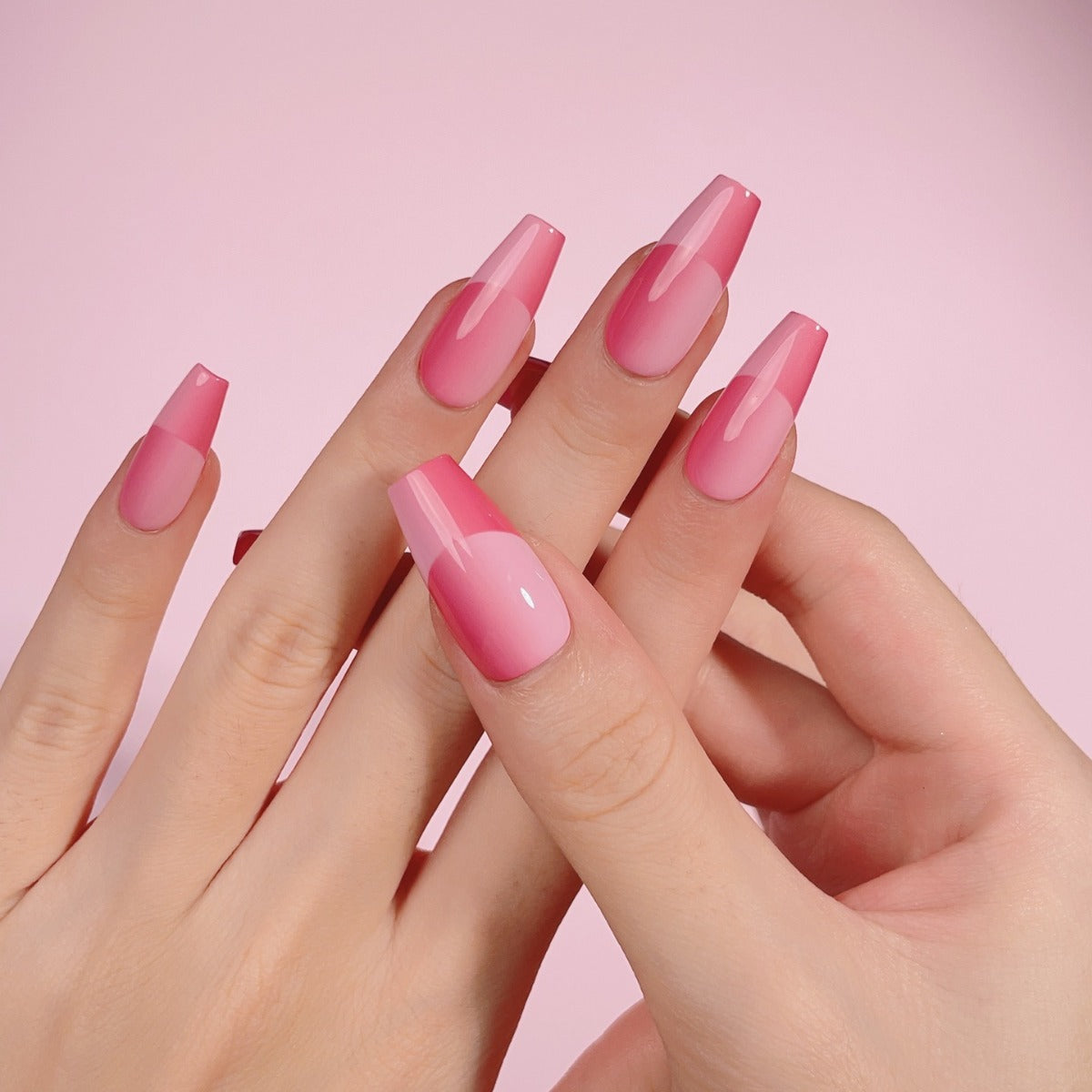 Illusion Nails French Hot Pink Ombre