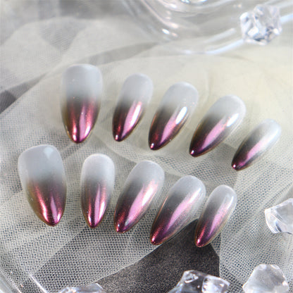 Chrome Nails Ombre Almond Press on