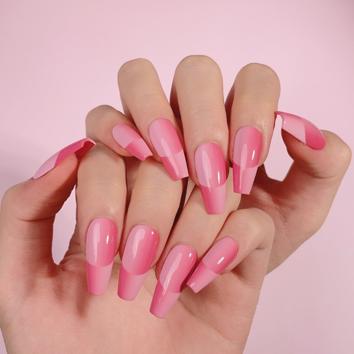 Illusion Nails French Hot Pink Ombre