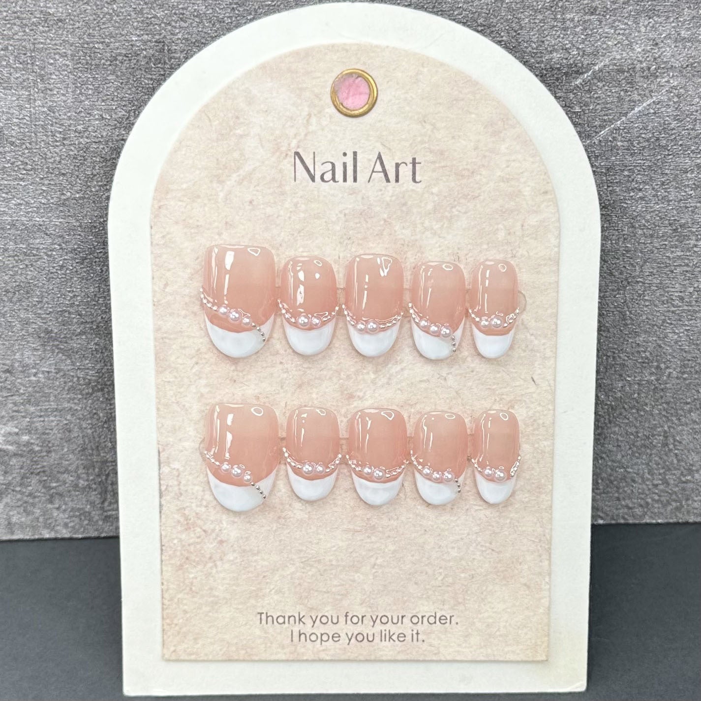 Short White French Tip Nails Oval Valentine