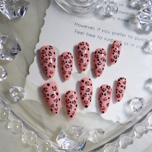 Pink Cheetah Nails Wild Press on