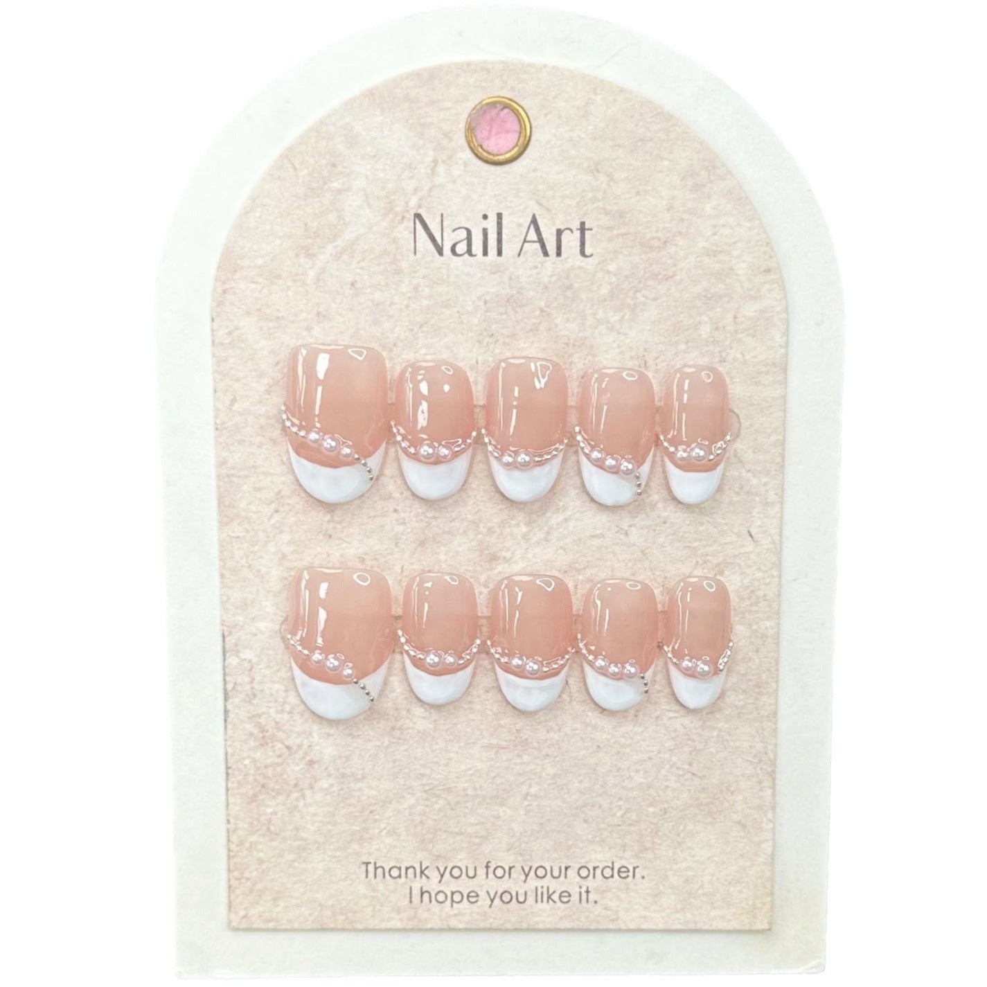 Short White French Tip Nails Oval Valentine