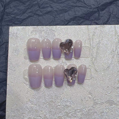 LilacLight Purple Ombre Nails