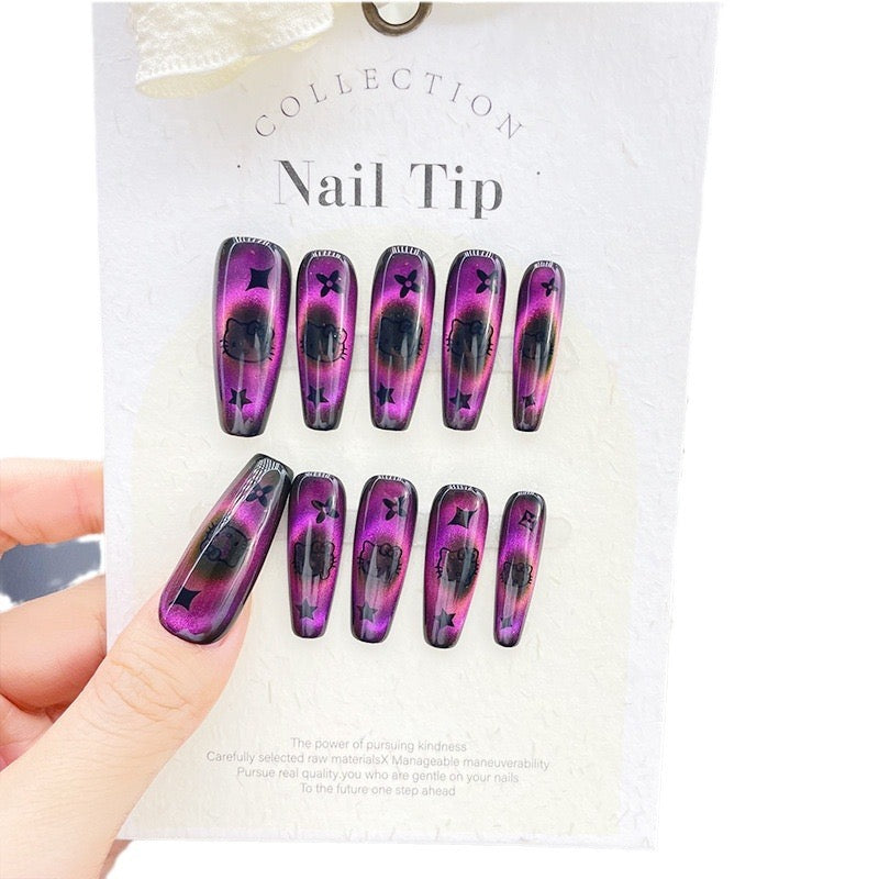 Dark Purple Ombre Nails