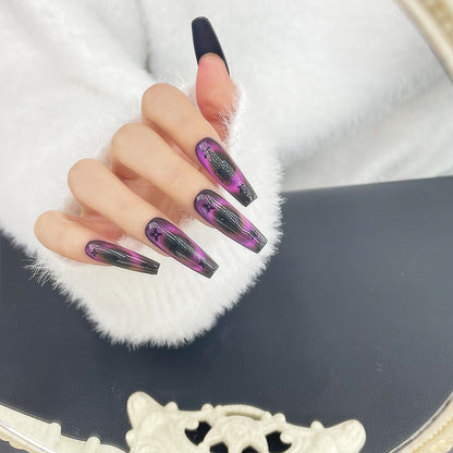 Dark Purple Ombre Nails