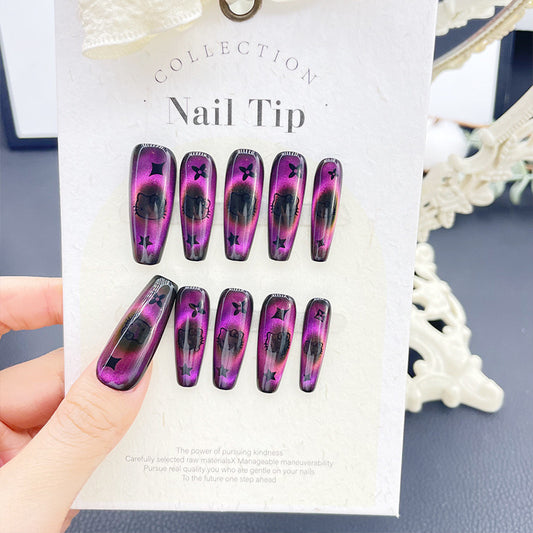 Dark Purple Ombre Nails