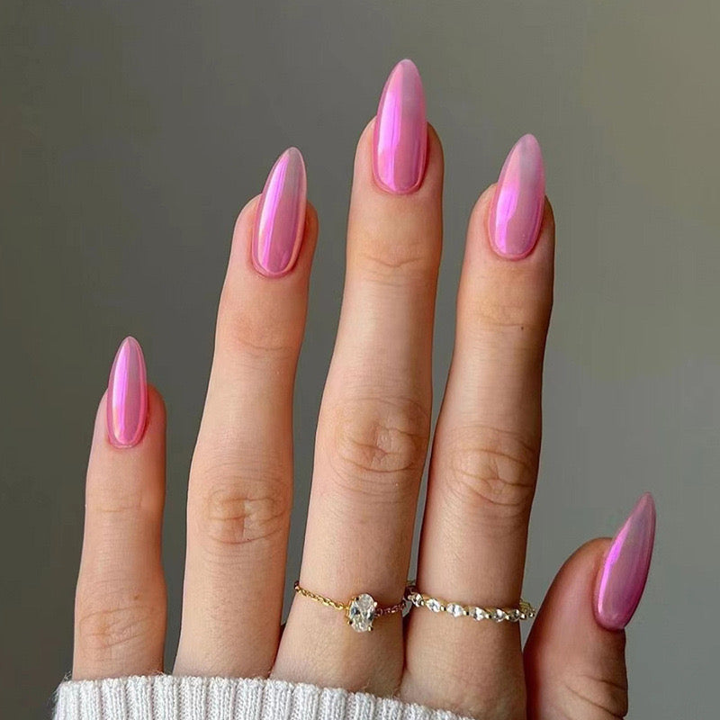 mauve pink nails