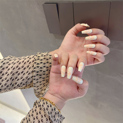 Milky White Nail Designs Pearl for Wedding