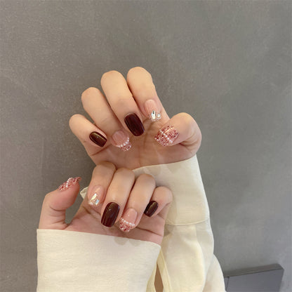 Burgundy Nails Designs Glazed Vintage