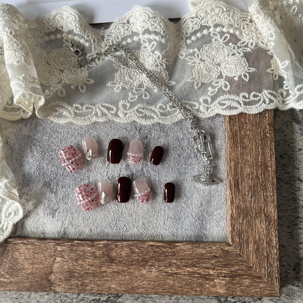 Burgundy Nails Designs Glazed Vintage