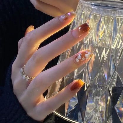 Burnt Orange Ombre Nails