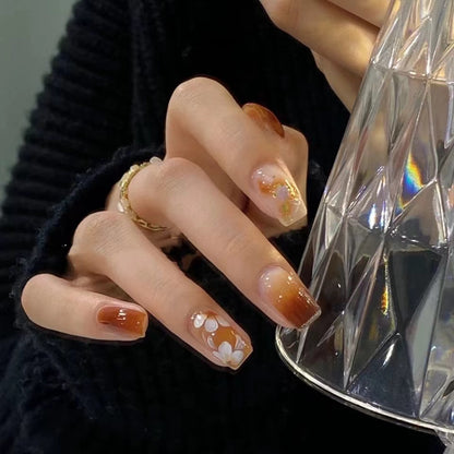 Burnt Orange Ombre Nails